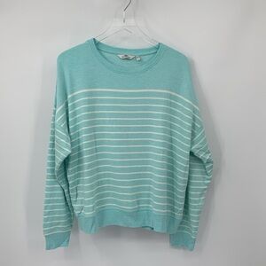 Vineyard Vines Dreamcloth stripe sweatshirt shirt blue green white X-Large XL